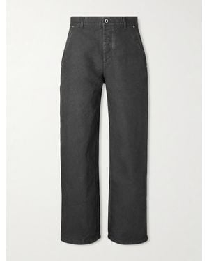 Loewe Straight-Leg Cotton Pants - Grey