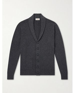 John Smedley Rockford Shawl-Collar Recycled-Cashmere And Merino Wool-Blend Cardigan - Blue