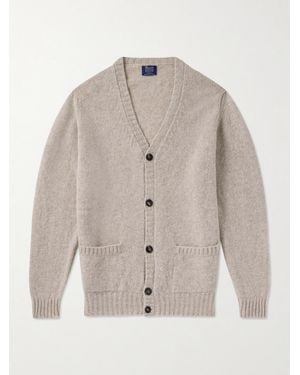 William Lockie Virgin Wool Cardigan - White