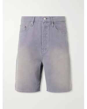 FRAME Faded Cotton-Canvas Shorts - Gray