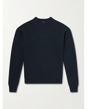John Smedley Bill Nighy Cashmere And Wool-Blend Jumper - Blue