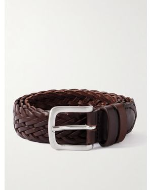 MR P. Geflochtener Gürtel aus Leder - Braun