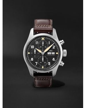 IWC Schaffhausen Pilot's Spitfire Automatic Chronograph Stainless Steel Watch, Ref. Iw387903 - Black