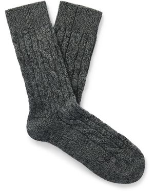 Loro Piana Treccia Baby Cashmere Socks - Black