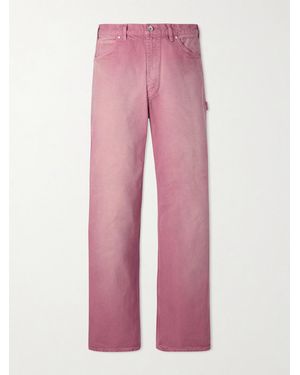 AURALEE Straight-Leg Cotton Trousers - Pink