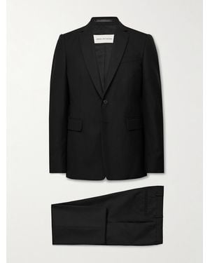 Dries Van Noten Slim-Fit Grain De Poudre Wool Suit - Black