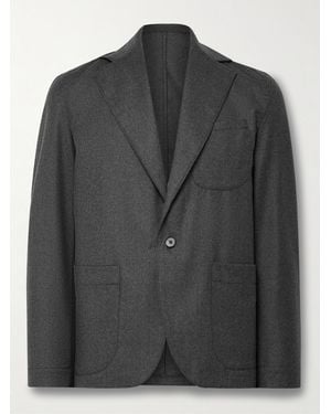 STÒFFA Wool-Flannel Suit Jacket - Black
