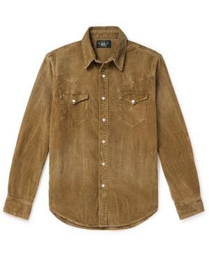 RRL Buffalo West Cotton-Corduroy Shirt - Brown