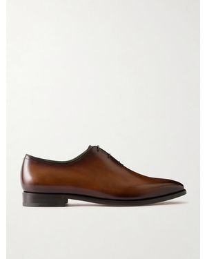 Berluti Alessandro Demesure Leather Oxford Shoes - Brown