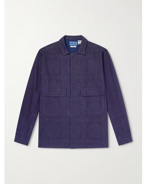 Blue Blue Japan Cotton-Blend Shirt - Blue
