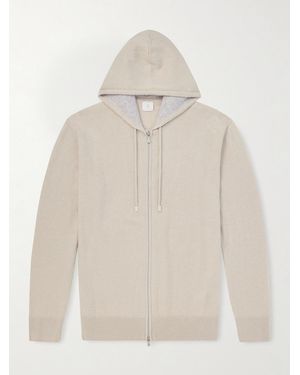 Eleventy Cashmere Zip-up Hoodie - Natural