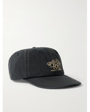 RRL Logo-Embroidered Cotton-Twill Baseball Cap - Black