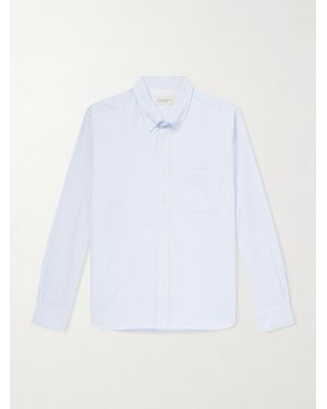 Officine Generale Striped Cotton Oxford Shirt - White