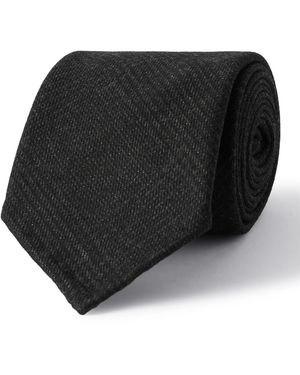 De Petrillo 7cm Wool Tie - Black