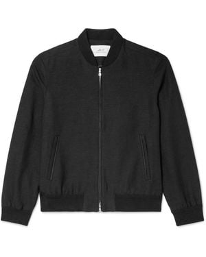 MR P. Linen And Cotton-Blend Bomber Jacket - Black