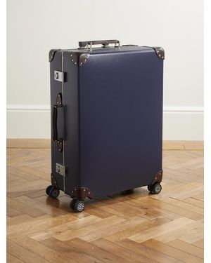 Globe-Trotter Metropolis Leather-trimmed Suitcase - Blue