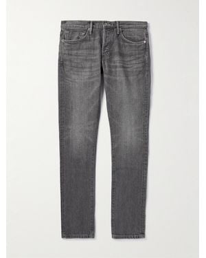 Tom Ford Slim-Fit Straight-Leg Selvedge Jeans - Grey