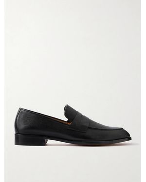 MR P. Alder Full-grain Leather Penny Loafers - Black