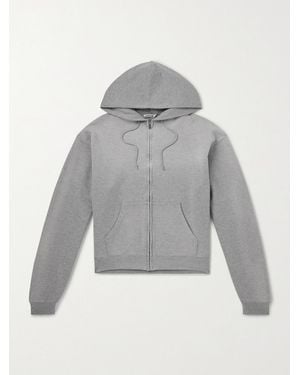 AURALEE Product Dyed Pima Cotton Zip-Up Hoodie - Grey