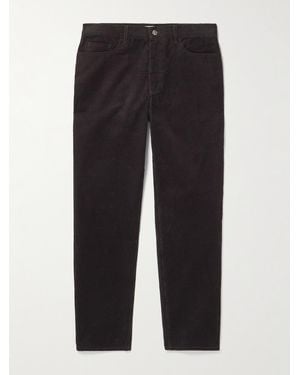 MR P. Samuel Straight-Leg Cotton-Corduroy Pants - Black