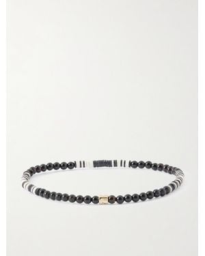 Luis Morais 14-karat Gold Onyx Beaded Bracelet - Black