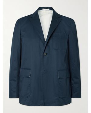 Beams Plus Unstructured Cotton-twill Blazer - Blue