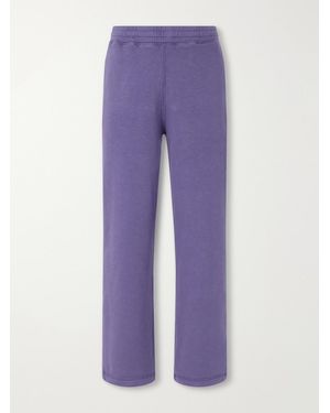 Aimé Leon Dore Marina Straight-Leg Cotton-Jersey Sweatpants - Purple