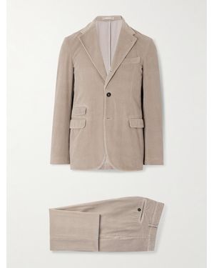 Massimo Alba Sloop Cotton-Corduroy Suit - Natural