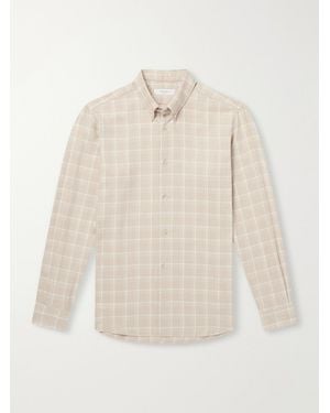 Boglioli Checked Cotton And Lyocell-blend Shirt - White