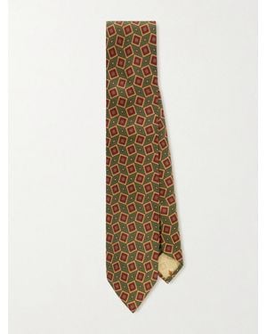 Rubinacci 9cm Printed Silk-twill Tie - Natural