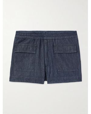 Dries Van Noten Slim-Fit Denim Cargo Shorts - Blue