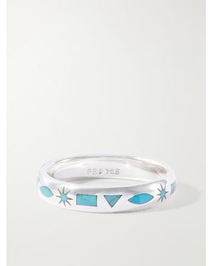 Peyote Bird Desert Spell Sterling And Ring - Blue
