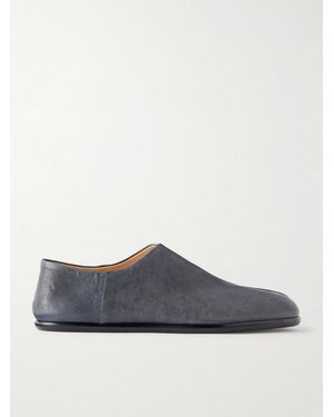 Maison Margiela Tabi Babouche Split-Toe Leather Slip-Ons - Blue