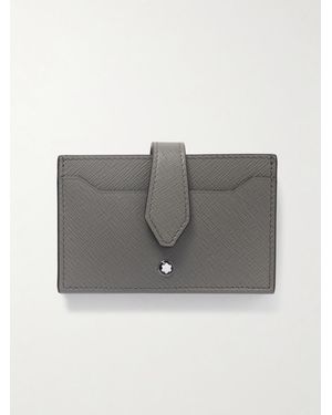 Montblanc Sartorial Cross-grain Leather Accordion Cardholder - Grey