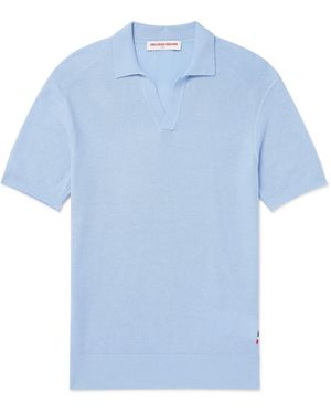 Orlebar Brown Horton Organic Cotton-Piqué Polo Shirt - Blue