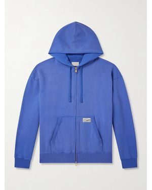Aimé Leon Dore Cotton-Jersey Zip-Up Hoodie - Blue