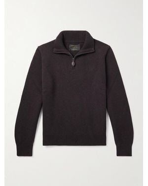 James Purdey & Sons Hertford Wool Half-Zip Sweater - Blue