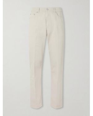 dunhill Tapered Cotton-blend Twill Pants - White