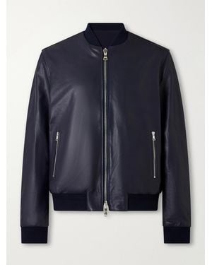 MR P. Reversible Leather Jacket - Blue