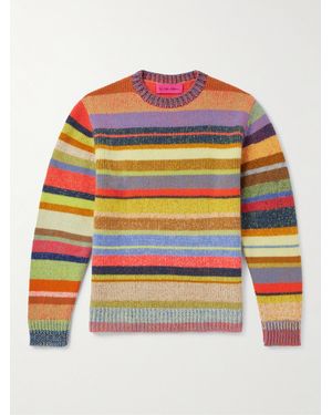 The Elder Statesman Striped Cashmere Jumper - Orange