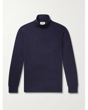 N.Peal Cashmere Hollywood Authentic The Holster Organic Cashmere Rollneck Jumper - Blue
