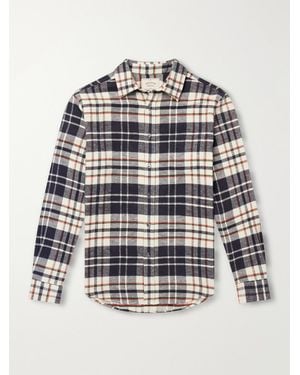 Portuguese Flannel Hillside Checked Cotton-Flannel Shirt - Blue
