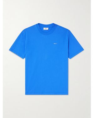 NN07 Adam 3209 Logo-Embroidered Pima Cotton-Jersey T-Shirt - Blue
