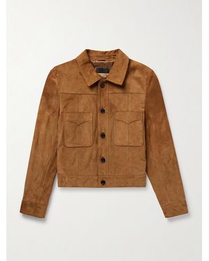 Nili Lotan Nikita Suede Jacket - Brown