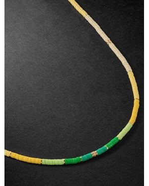 M. Cohen Mini Rizon Kette aus 18 Karat Gold mit Diamanten und Zierperlen - Schwarz