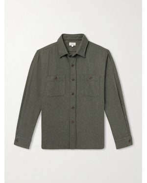 Hartford Percey Wool-Blend Canvas Shirt - Green