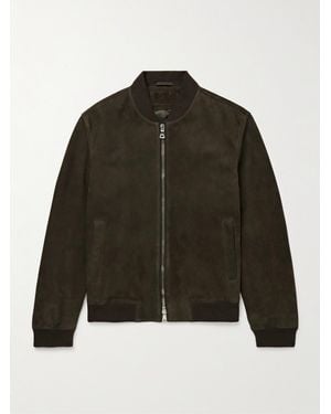 MR P. Suede Bomber Jacket - Green