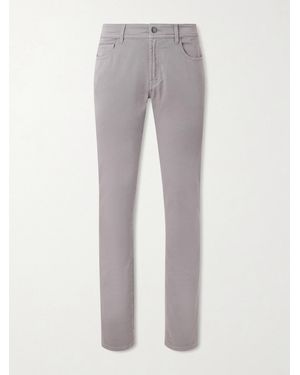 Canali Slim-fit Straight-leg Jeans - Grey