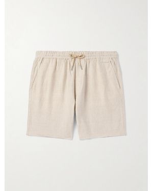 NN07 Gregor 1454 Straight-leg Linen Drawstring Shorts - Natural