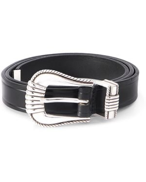 Monitaly Leather Belt - Black